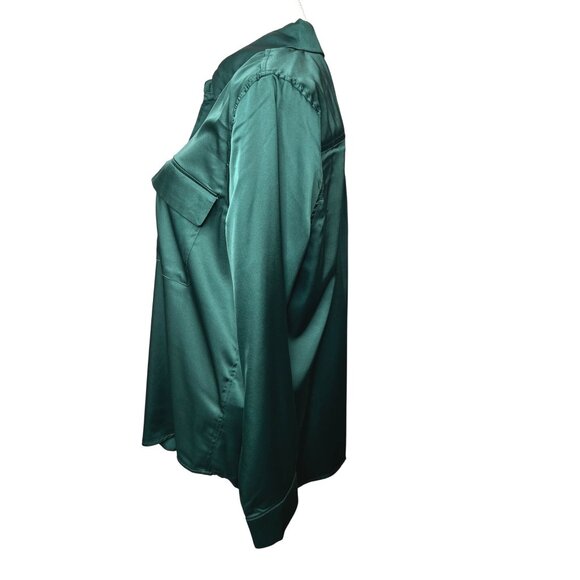 Equipment June Bug Emerald Green Button-Up Blouse Size Small - Picture 4 of 10